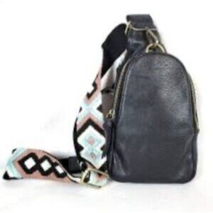 Urban Originals Anthropologie Boho Traveler Faux Leather Liberty Crossbody Bag